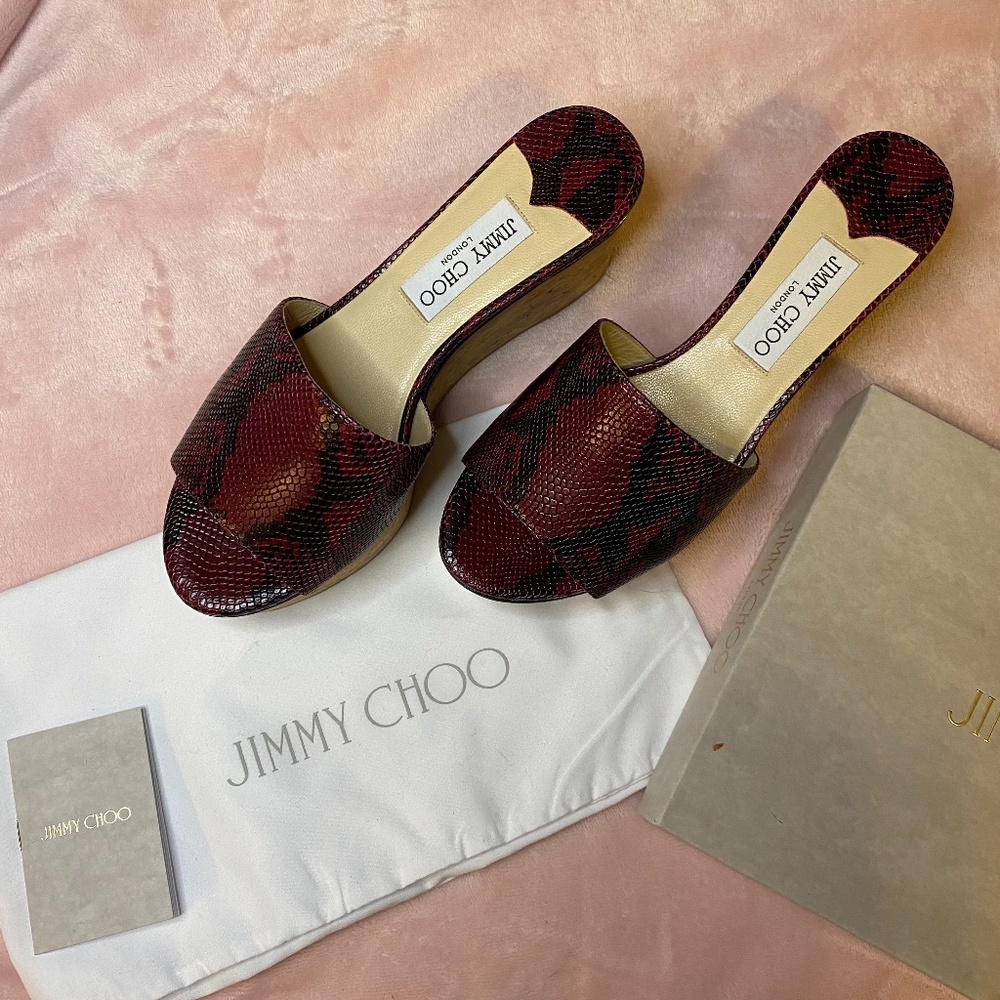 Jimmy Choo DeeDee Bordeaux Size 38